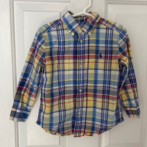 Ralph Lauren Multi-Colored Plaid Button Down Dress Shirt - 3T